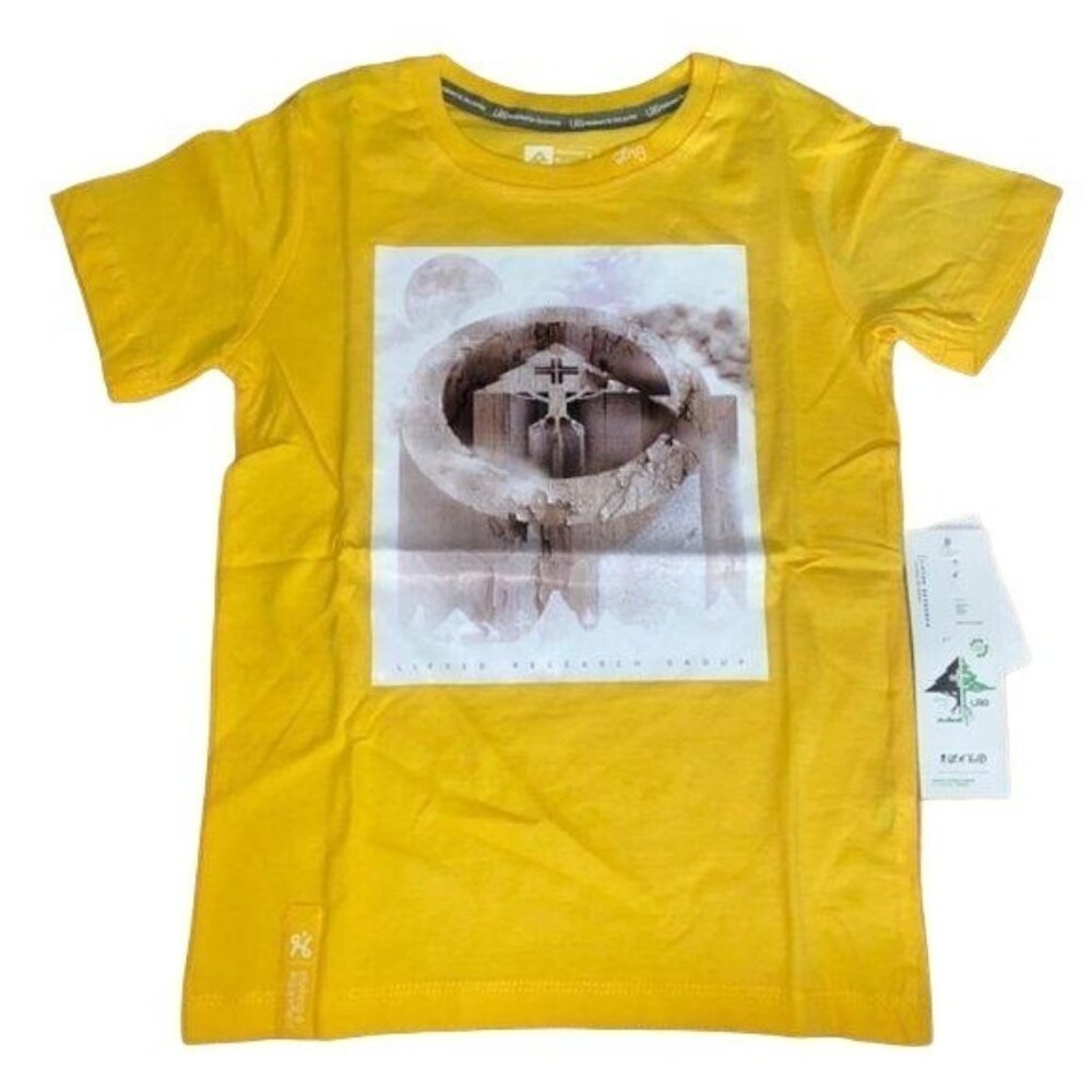 LRG Cotton Short Sleeve Shirt Yellow Graphic 4
